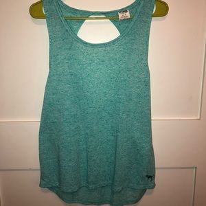 Blue Victoria’s Secret Pink Backless Tank Top